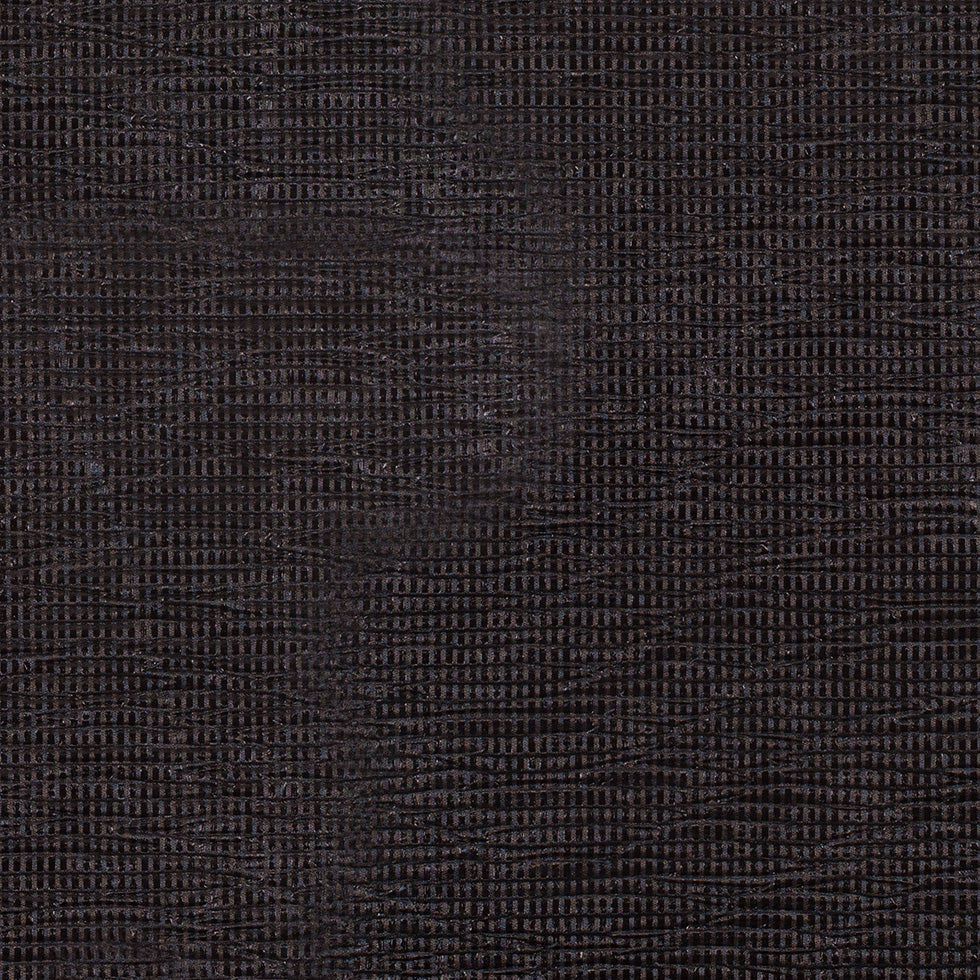 Black Crinkled Laminated Polyester Novelty Knit