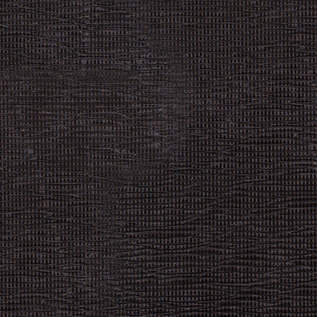 Black Crinkled Laminated Polyester Novelty Knit