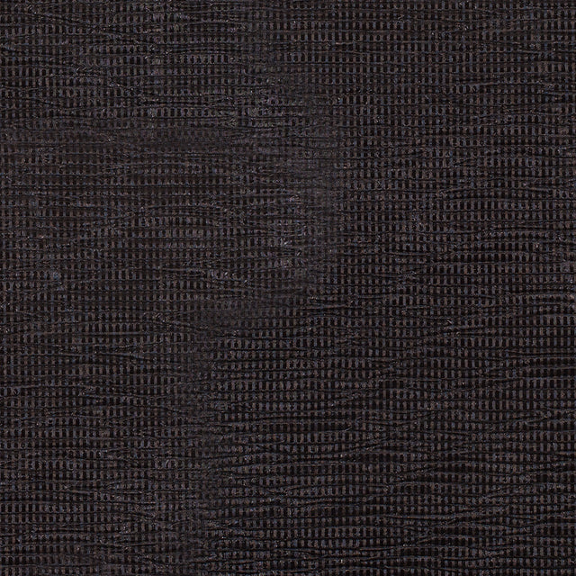 Black Crinkled Laminated Polyester Novelty Knit