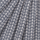 White/Navy Cotton Jacquard