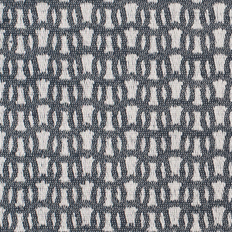White/Navy Cotton Jacquard