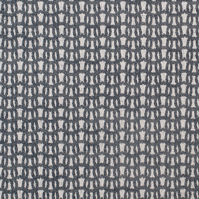 White/Navy Cotton Jacquard