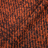 Black and Orange Abstract Blended Virgin Wool Knit