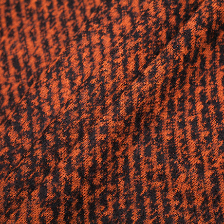 Black and Orange Abstract Blended Virgin Wool Knit