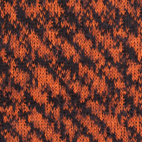 Black and Orange Abstract Blended Virgin Wool Knit