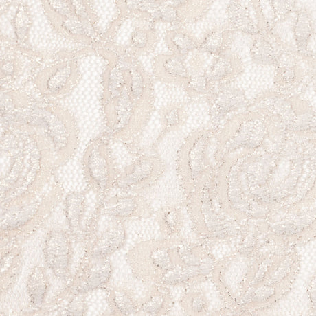 Metallic Coated Gold/Beige Floral Nylon Lace