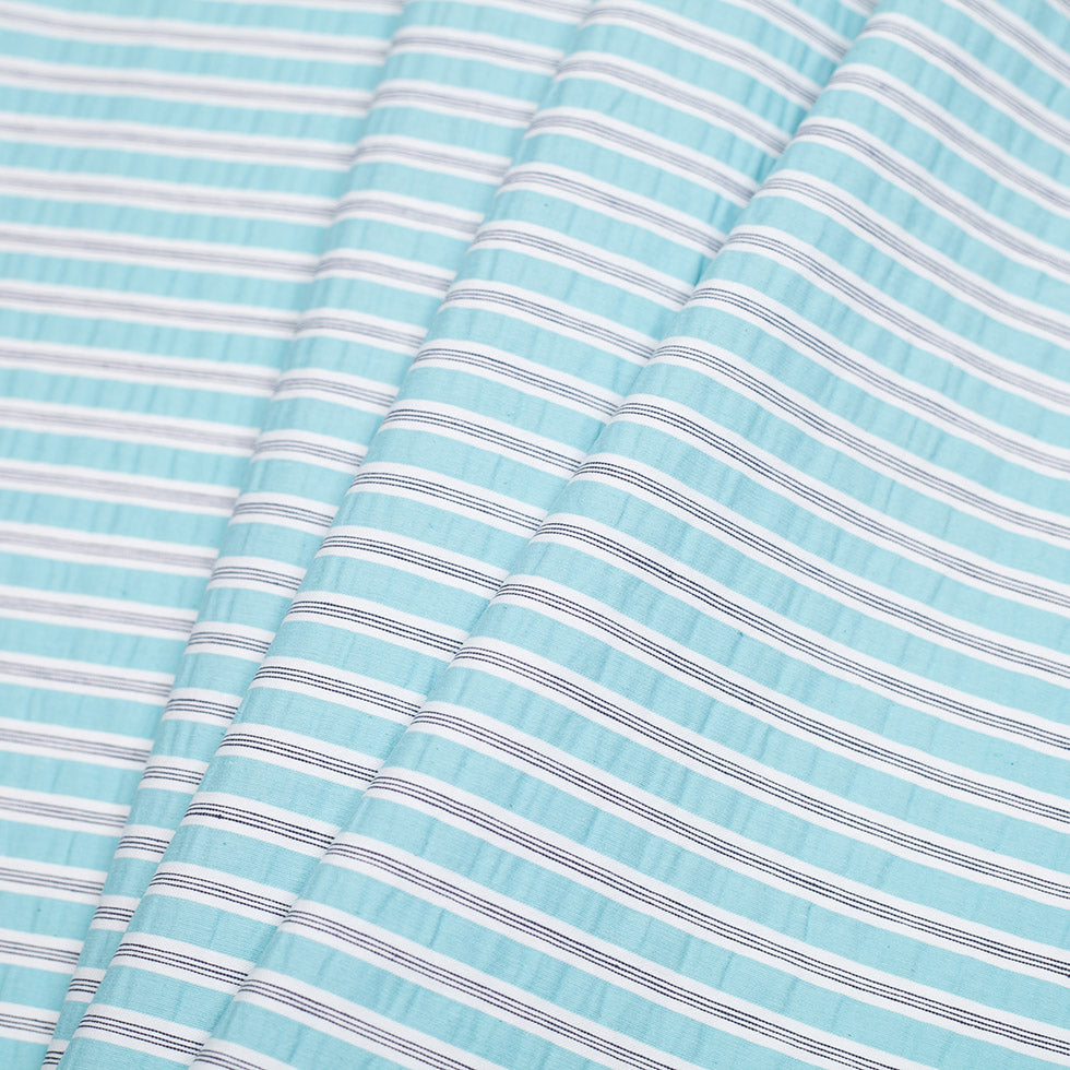 Blue Radiance Blended Cotton Stripe
