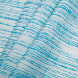 Turquoise/White Textural Striated Cotton Blend