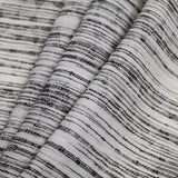 Black/White Textural Striated Cotton Blend