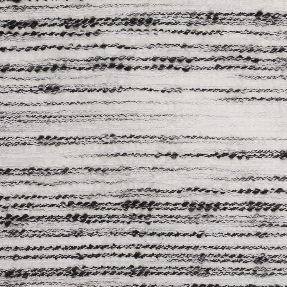 Black/White Textural Striated Cotton Blend