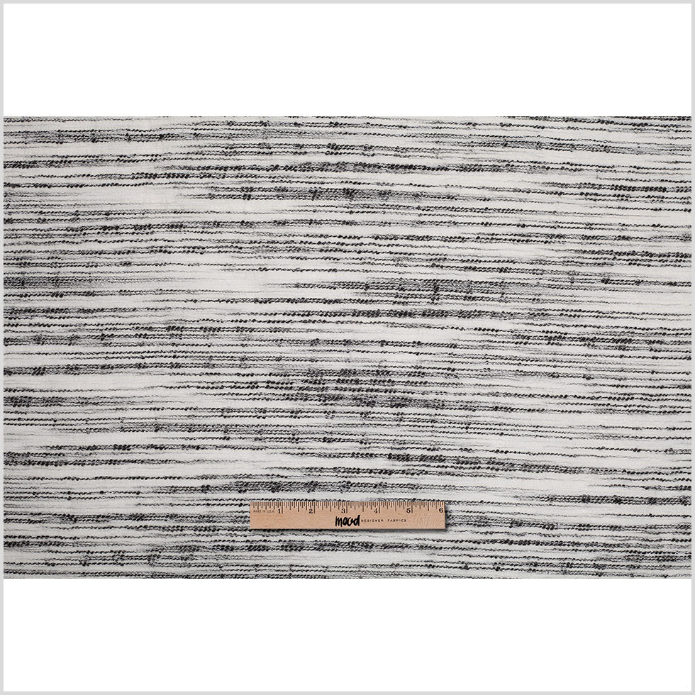 Black/White Textural Striated Cotton Blend