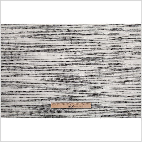 Black/White Textural Striated Cotton Blend