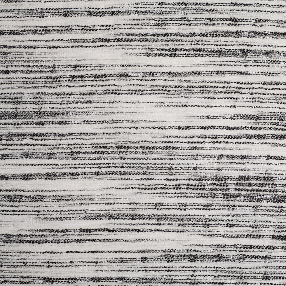 Black/White Textural Striated Cotton Blend