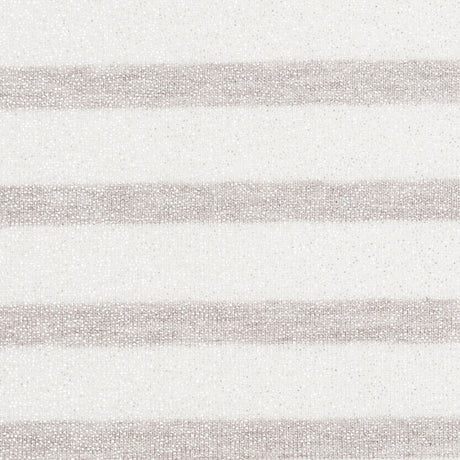 Oyster/Brown Gray Metallic Striped Cotton Jersey Knit