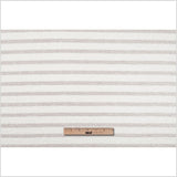Oyster/Brown Gray Metallic Striped Cotton Jersey Knit