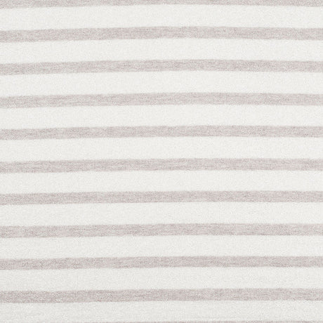 Oyster/Brown Gray Metallic Striped Cotton Jersey Knit