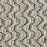 Black/Beige Geometric Zig-Zag Blended Polyester Woven