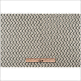 Black/Beige Geometric Zig-Zag Blended Polyester Woven