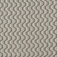 Black/Beige Geometric Zig-Zag Blended Polyester Woven