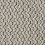 Black/Beige Geometric Zig-Zag Blended Polyester Woven