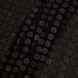 Black and Brown Circular Sequined Novelty Polyester Woven
