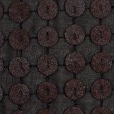 Black and Brown Circular Sequined Novelty Polyester Woven