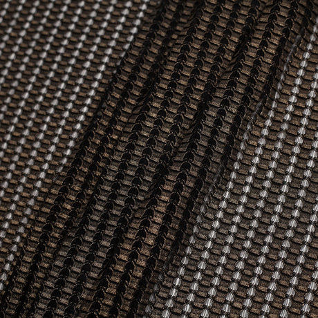 Black and Metallic Gold Dimensional Polyester Novelty Knit