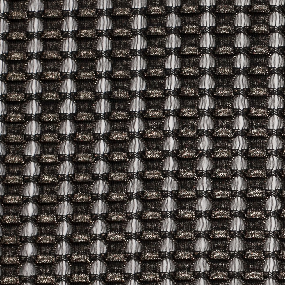 Black and Metallic Gold Dimensional Polyester Novelty Knit