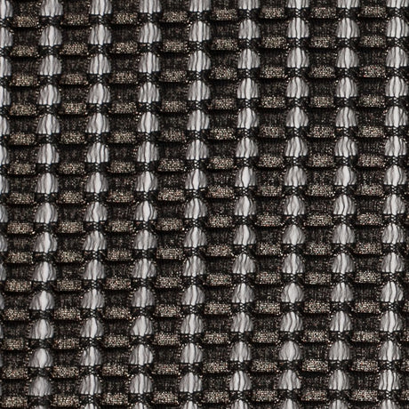 Black and Metallic Gold Dimensional Polyester Novelty Knit