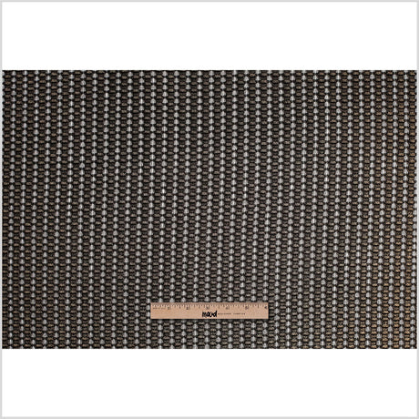 Black and Metallic Gold Dimensional Polyester Novelty Knit