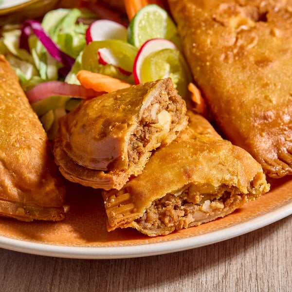 Rico Foods Beef Picadillo Flour Shell Empanada 4 oz. - 24/Case