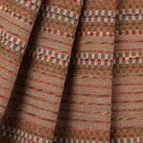 Rust Dimensional Stripes Blended Wool Tweed