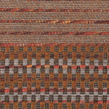 Rust Dimensional Stripes Blended Wool Tweed