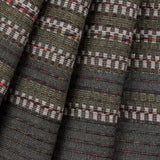 Olive Dimensional Stripes Blended Wool Tweed