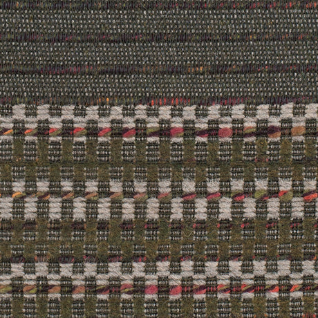 Olive Dimensional Stripes Blended Wool Tweed