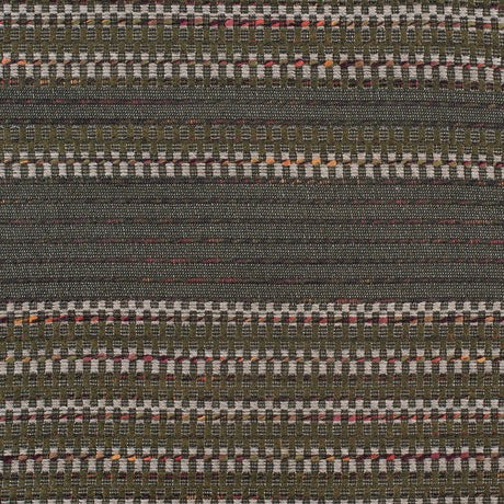 Olive Dimensional Stripes Blended Wool Tweed