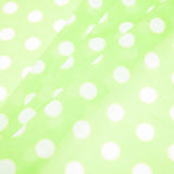 Cotton Voile - Lime Green Polka Dots