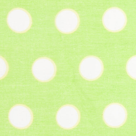 Cotton Voile - Lime Green Polka Dots