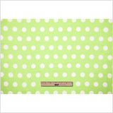 Cotton Voile - Lime Green Polka Dots