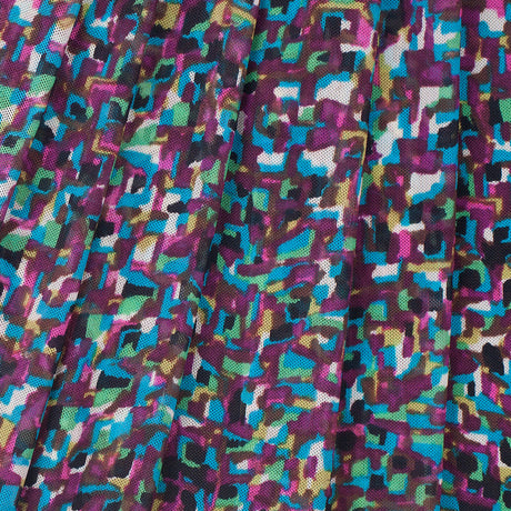 Multicolor Blended Cotton Stretch Mesh