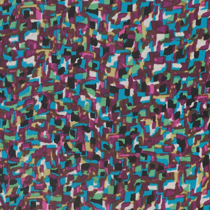 Multicolor Blended Cotton Stretch Mesh