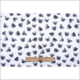 Black/White Digitally Printed Pugs Stretch Neoprene/Scuba Knit