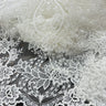 1 Yard Exquisite Corded Bridal Lace Fabric Embroidered on Polyester Net Mesh