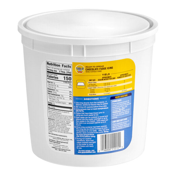Gold Medal Ready-to-Spread Chocolate Fudge Icing 11 lb. - 2/Case