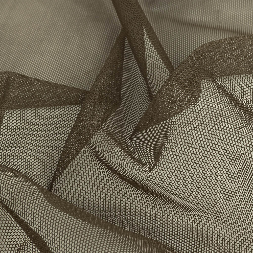 Mud Polyester Stretch Mesh