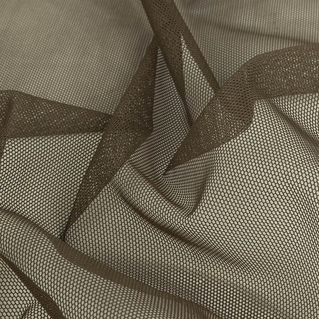Mud Polyester Stretch Mesh
