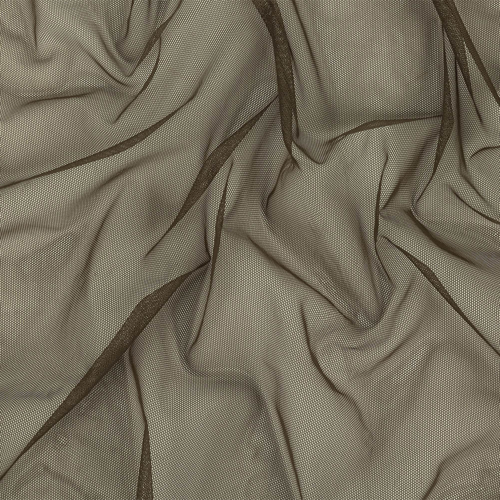 Mud Polyester Stretch Mesh