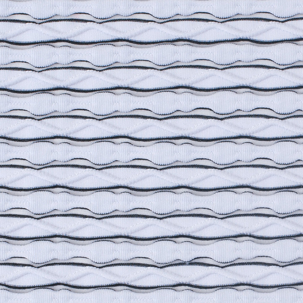 Black and White Rippled Jersey Knit