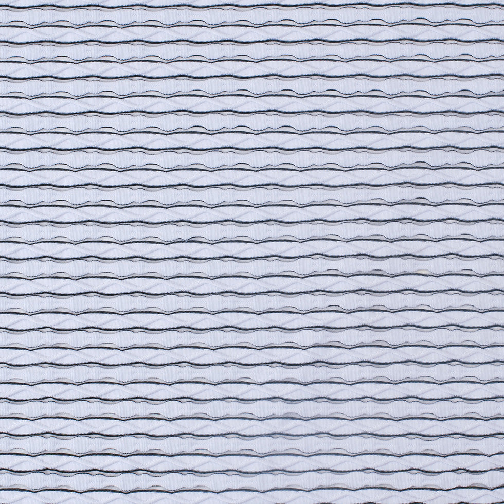 Black and White Rippled Jersey Knit