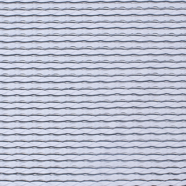 Black and White Rippled Jersey Knit